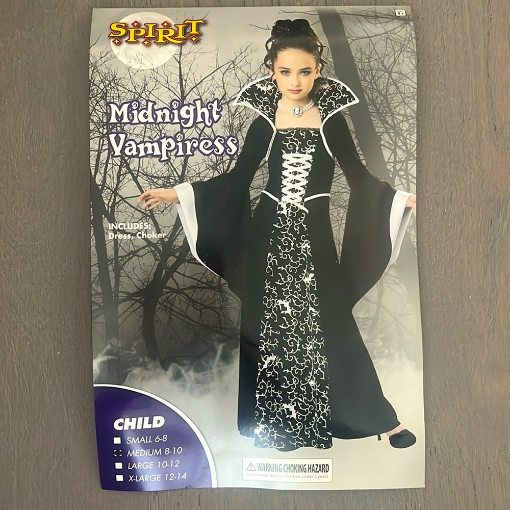Girls Vampiress 8-10 Costume - Spirit of Halloween